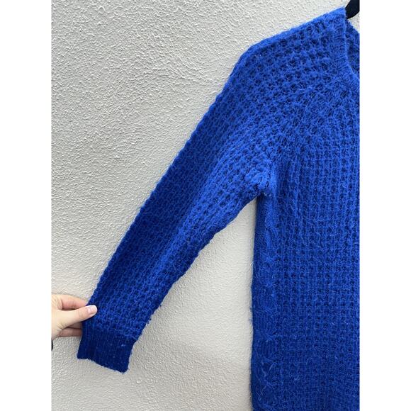 NY Collection Womens Sweater Size Petite Large Blue Knit - Picture 2 of 11